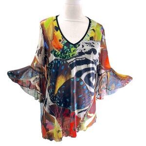 Zoe Tunic Top Size XL Bell Sleeve